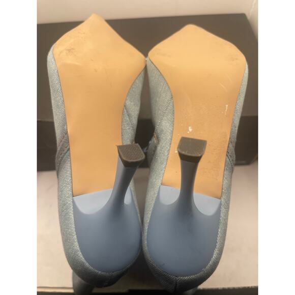 STEVE MADDEN Womens Blue Denim Brecken Pointed Toe Stiletto Booties 8 M - Picture 7 of 10